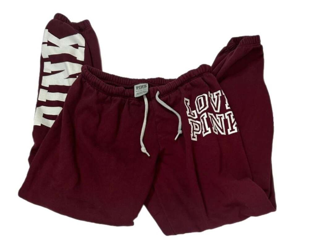 Victoria's Secret PINK Sweat Pants Slim Vintage Graphic Logo Lounge Skinny